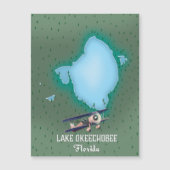 Lago Okeechobee Florida Karte. Magnetkarte (Vorderseite)