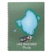 Lago Okeechobee Florida Karte. Notizblock (Vorderseite)