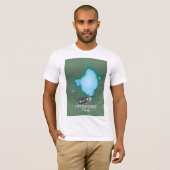 Lago Okeechobee Florida Karte. T-Shirt (Vorne ganz)