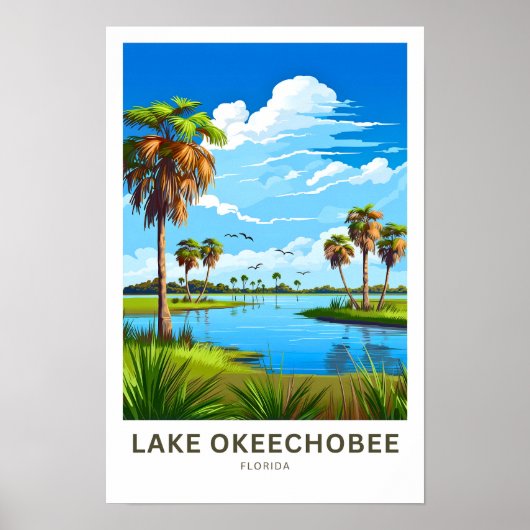 Lago Okeechobee Florida Travel Print Poster (Vorne)