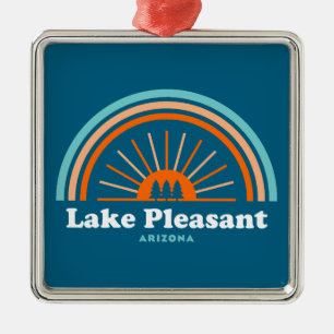 Lago Pleasant Arizona Rainbow Ornament Aus Metall
