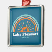 Lago Pleasant Arizona Rainbow Ornament Aus Metall (Links)