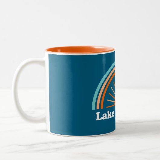 Lago Pleasant Arizona Rainbow Zweifarbige Tasse (Links)