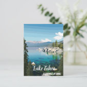 Lago Tahoe Postkarte von Kalifornien (Stehend Vorderseite)