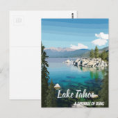 Lago Tahoe Postkarte von Kalifornien (Vorne/Hinten)