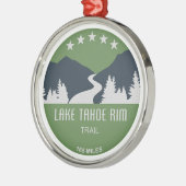 Lago Tahoe Rim Trail Ornament Aus Metall (Links)