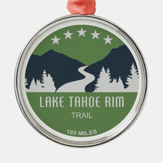 Lago Tahoe Rim Trail Ornament Aus Metall (Vorne)