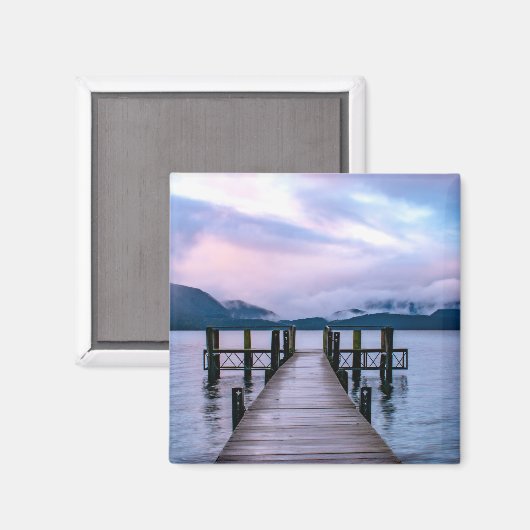 Lago Tanau Neuseeland Magnet (Vorderseite/Rückseite)