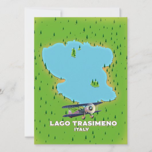Lago Trasimeno - Italien Seekarte (Vorderseite)