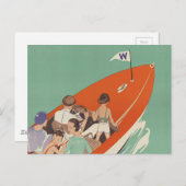 Lago Winnipesaukee NH Bahnbetrieb und Bergstation Postkarte (Vorne/Hinten)