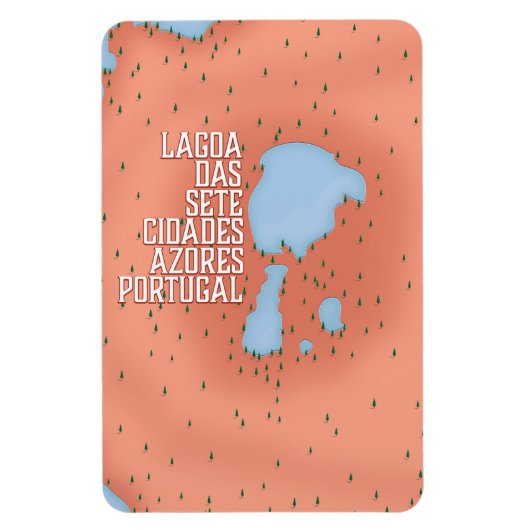 Lagoa das Sete Cidades Portugal Magnet (Vertikal)