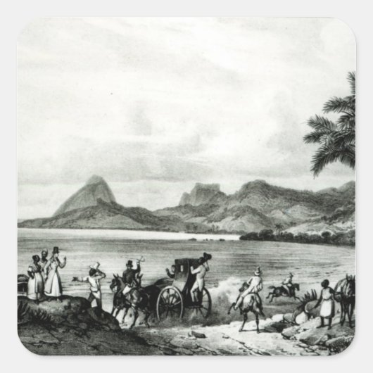 Lagoa Das Tretas Quadratischer Aufkleber (Vorderseite)
