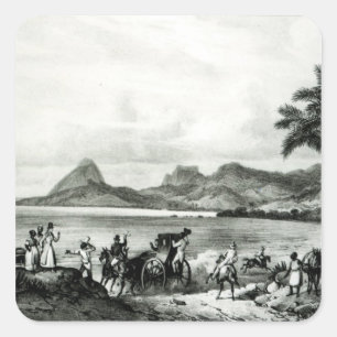 Lagoa DAS Tretas Quadratischer Aufkleber