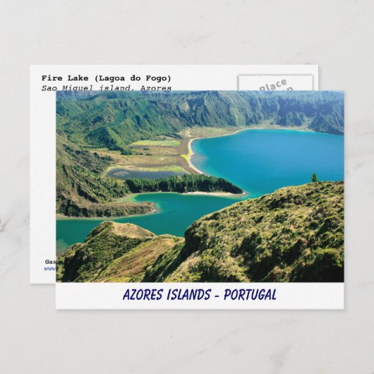 Lagoa do Fogo - Azoren Postkarte (Vorne/Hinten)