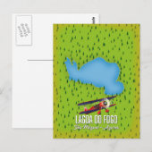 Lagoa do Fogo São Miguel Azores Karte (Vorne/Hinten)