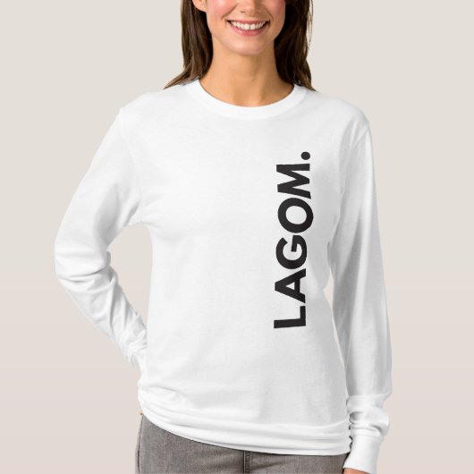 LAGOM. Langarm T-Shirt (Vorderseite)