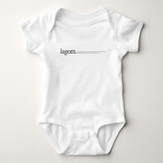 Lagom Meaning Baby Strampler (Vorderseite)
