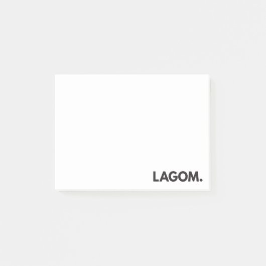 LAGOM. Post-It Klebezettel (Vorderseite)