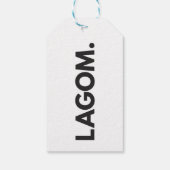 LAGOM. Schwarz und Weiß Geschenkanhänger (Rückseite)
