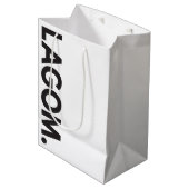 LAGOM. Schwarz und Weiß Mittlere Geschenktüte (Vorderseite Schrägansicht)