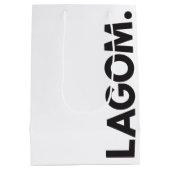 LAGOM. Schwarz und Weiß Mittlere Geschenktüte (Rückseite)
