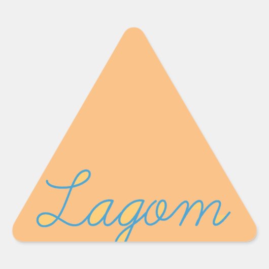 Lagom Sweden Dreieckiger Aufkleber (Vorderseite)