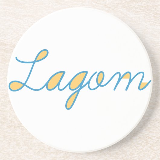 Lagom Sweden Sandstein Untersetzer (Vorne)