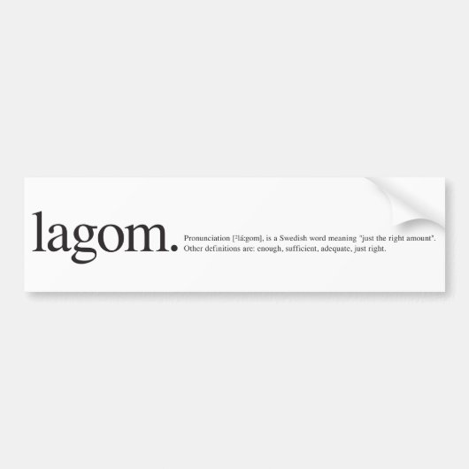 Lagom Wiki Autoaufkleber (Vorne)