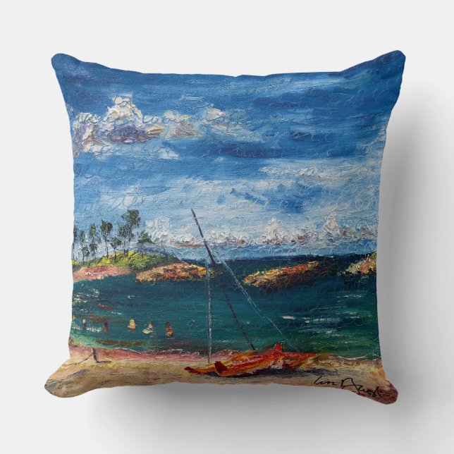 Lagoon 1, Aloha Morning Hawaii pillow Kissen (Vorderseite)