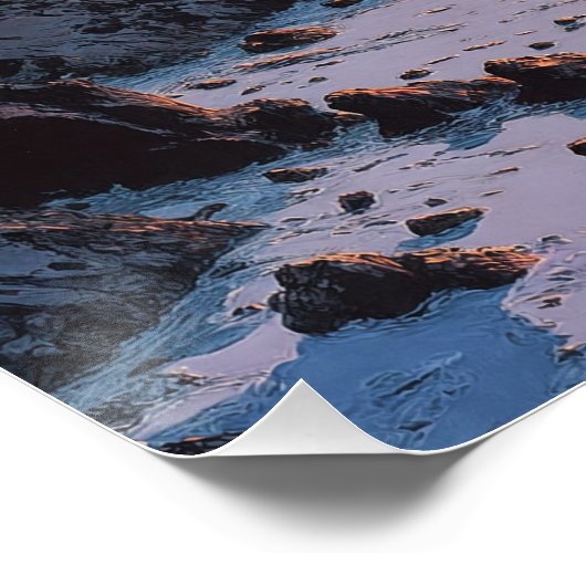 Lagoon bei Sunset Poster (Ecke)