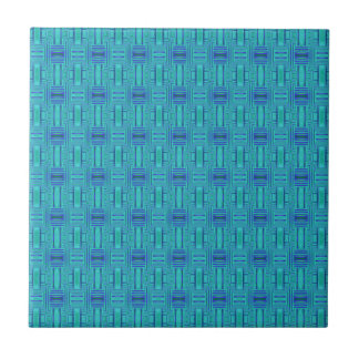 Lagoon Blue Geometric Tile Fliese