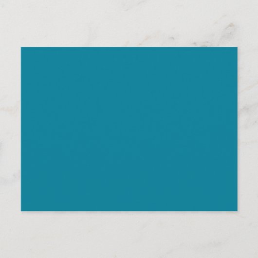 Lagoon Deep Aquamarin Blue Solid Trend Farbe Hinte Postkarte (Vorderseite)