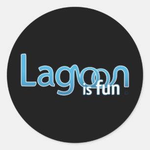 Lagoon is Fun Logo Runder Aufkleber