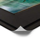 Lagoon, Lake View Imitate Fenster Illusion Schwarz Poster (Ecke)