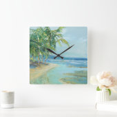 Lagoon Quadratische Wanduhr (Zuhause)