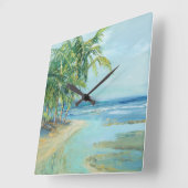 Lagoon Quadratische Wanduhr (Winkel)