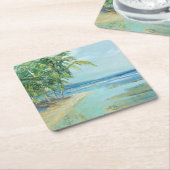 Lagoon Rechteckiger Pappuntersetzer (angewinkelt)