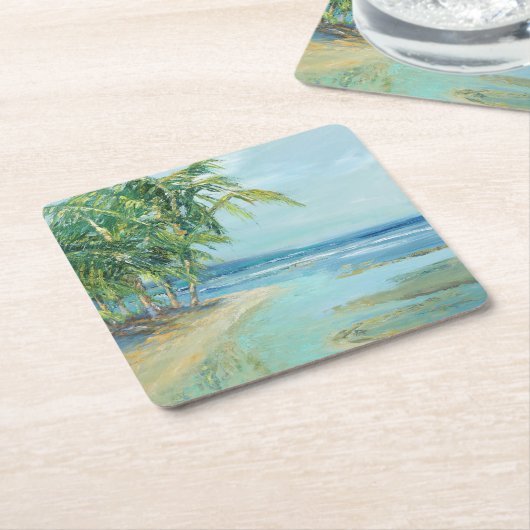 Lagoon Rechteckiger Pappuntersetzer (angewinkelt)