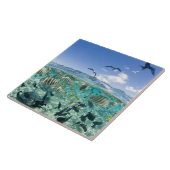 Lagoon Safari mit Stingrochen Fliese (Seite)