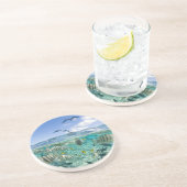 Lagoon Safari mit Stingrochen Sandstein Untersetzer (Seite)