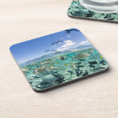 Lagoon Safari mit Stingrochen Untersetzer (Linke Seite)