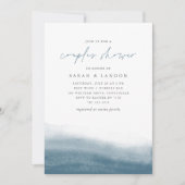 Lagoon Tides Coastal Watercolor Paare Dusche Einladung (Vorderseite)