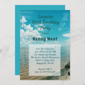 Lagoon Water n Sky Man's Birthday Party Template Einladung (Vorne/Hinten)