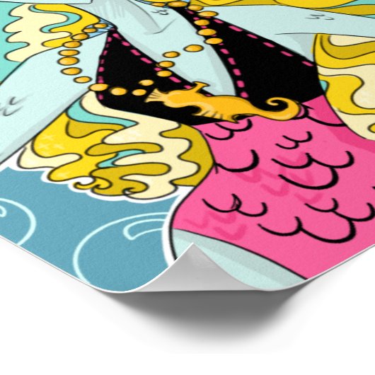 Lagoona Blue Monster Hochblasen Poster (Ecke)