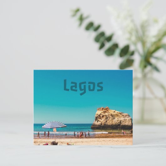 Lagos Beach Postkarte (Stehend Vorderseite)