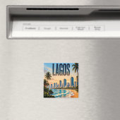 🌴 Lagos moderner Küstenstadt-Stil 🌴 Magnet (In Situ (Geschirrspüler))