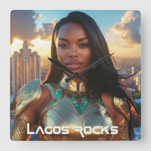 LAGOS - NIGERIA - AFRIKA QUADRATISCHE WANDUHR