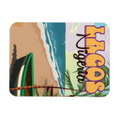 Lagos, Nigeria, ein altes Reiseplakat Magnet (Horizontal)