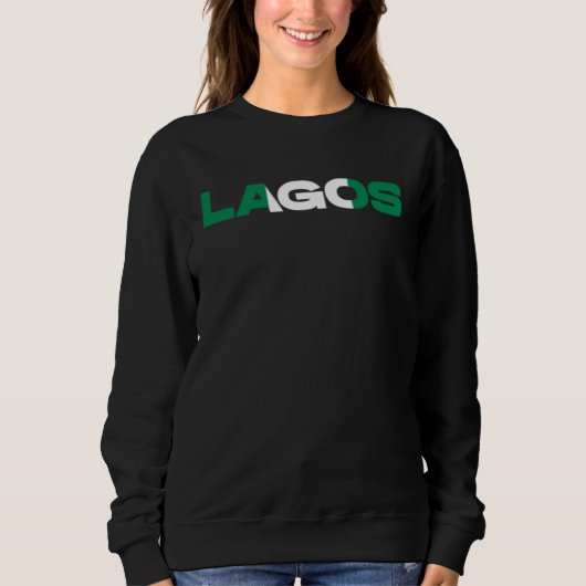Lagos Nigeria Flag Pocket Patch For Men Women & Y Sweatshirt (Vorderseite)