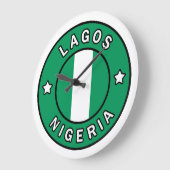 Lagos Nigeria Große Wanduhr (Winkel)